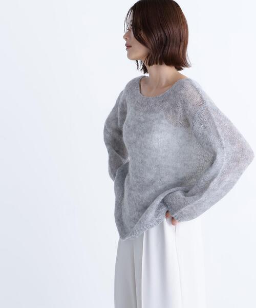 NATURAL BEAUTY BASIC(ナチュラルビューティーベーシック)の「◇モヘヤブレンドニット(ニット/セーター・レディース・グレー/パープル/ベージュ・FREE)」の6枚目の写真