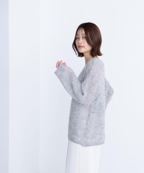 NATURAL BEAUTY BASIC(ナチュラルビューティーベーシック)の「◇モヘヤブレンドニット(ニット/セーター・レディース・グレー/パープル/ベージュ・FREE)」の8枚目の写真