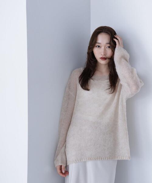 NATURAL BEAUTY BASIC(ナチュラルビューティーベーシック)の「◇モヘヤブレンドニット(ニット/セーター・レディース・グレー/パープル/ベージュ・FREE)」の15枚目の写真