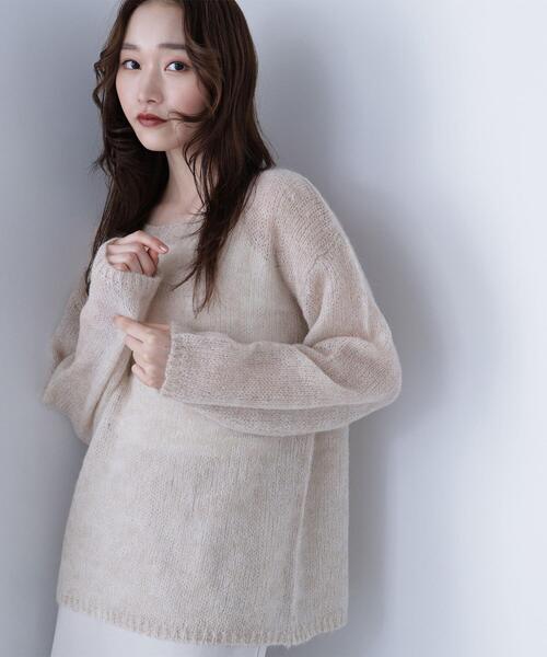 NATURAL BEAUTY BASIC(ナチュラルビューティーベーシック)の「◇モヘヤブレンドニット(ニット/セーター・レディース・グレー/パープル/ベージュ・FREE)」の17枚目の写真