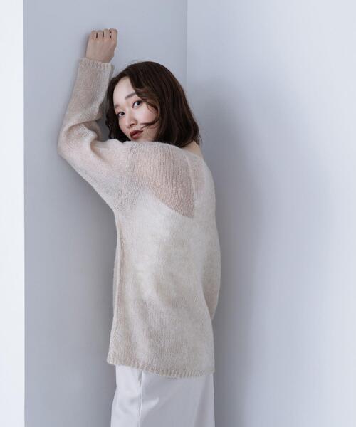 NATURAL BEAUTY BASIC(ナチュラルビューティーベーシック)の「◇モヘヤブレンドニット(ニット/セーター・レディース・グレー/パープル/ベージュ・FREE)」の19枚目の写真