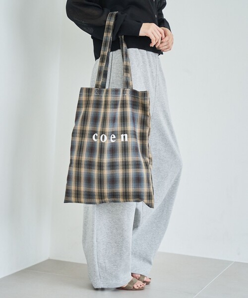 coen（コーエン）の「coen（コーエン）ロゴショップトートバッグ（トートバッグ・レディース・その他2/その他1/シルバー/ライトグレー/グレー・FREE）」の4枚目の写真