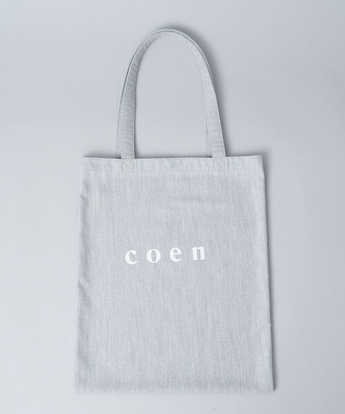 coen（コーエン）の「coen（コーエン）ロゴショップトートバッグ（トートバッグ・レディース・その他2/その他1/シルバー/ライトグレー/グレー・FREE）」の2枚目の写真