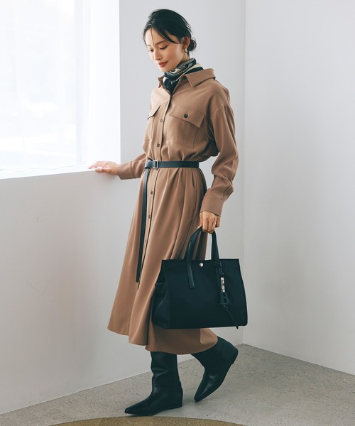 Breath TOPKAPI(ブレストプカピ)の「【Breath TOPKAPI】撥水 マルチway スクエア A4 トートバッグ / 10ポケット(トートバッグ・レディース・キャメル/ブラック・FREE)」の6枚目の写真