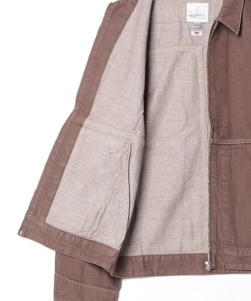 Gramicci(グラミチ)の「JAPANESE SLUB DENIM JACKET|ジャパニーズスラブデニムジャケット Gramicci グラミチ(デニムジャケット・メンズ・インディゴブルー/ライトブラウン/セージグリーン・XL/S/XXL/M/L)」の11枚目の写真