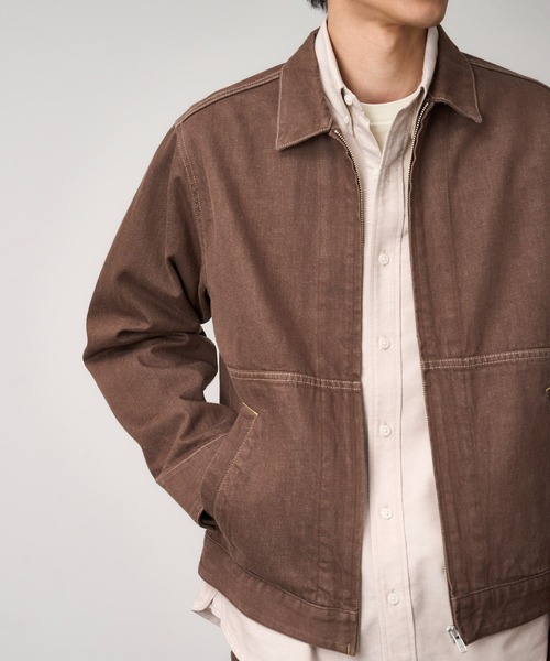   ブラウン デニムジャケット JAPANESE SLUB DENIM JACKET｜ジャパニーズ スラブ デニムジャケット