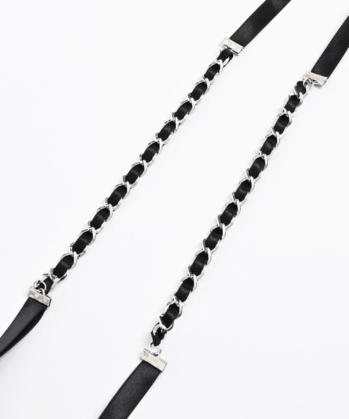 Narcissus（ナルシス）の「サテンリボンチェーンベルト（ベルト・レディース・ホワイト/ブラック・FREE）」の6枚目の写真