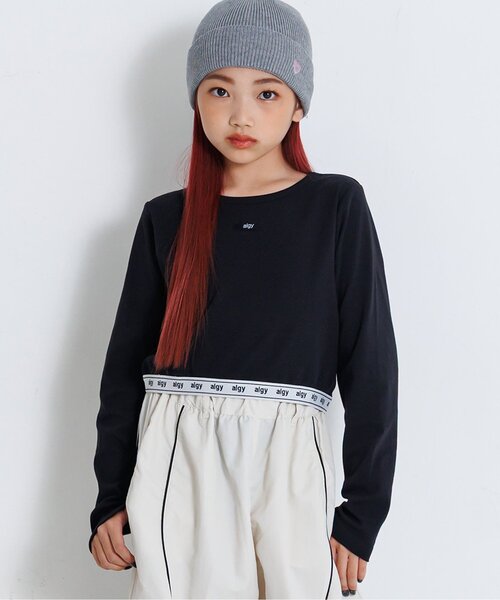 algy（アルジー）の「フライスロゴゴムロンT（Tシャツ/カットソー・キッズ・ピンク/ブラック/オフホワイト・SMALL/MEDIUM/X-SMALL/XX-SMALL）」の3枚目の写真