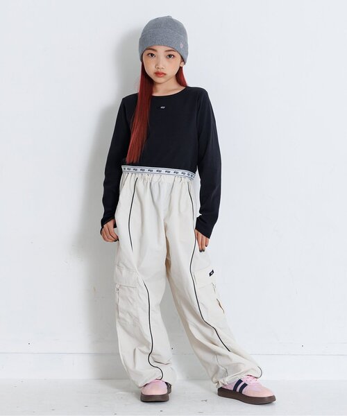 algy（アルジー）の「フライスロゴゴムロンT（Tシャツ/カットソー・キッズ・ピンク/ブラック/オフホワイト・SMALL/MEDIUM/X-SMALL/XX-SMALL）」の5枚目の写真