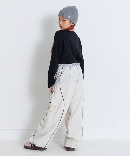 algy（アルジー）の「フライスロゴゴムロンT（Tシャツ/カットソー・キッズ・ピンク/ブラック/オフホワイト・SMALL/MEDIUM/X-SMALL/XX-SMALL）」の6枚目の写真