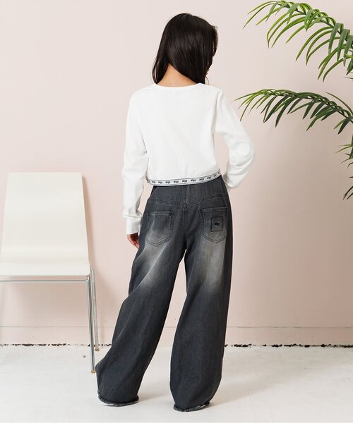 algy（アルジー）の「フライスロゴゴムロンT（Tシャツ/カットソー・キッズ・ピンク/ブラック/オフホワイト・SMALL/MEDIUM/X-SMALL/XX-SMALL）」の12枚目の写真