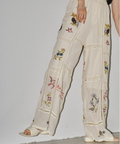 TODAYFUL/トゥデイフル】Embroidery Patchwork Trousers/エン