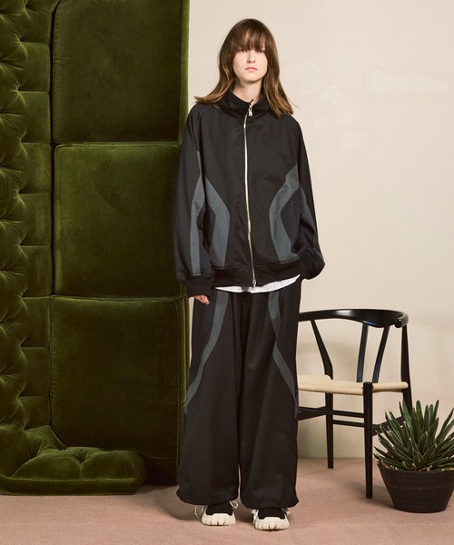 UNISEX》Wool Mixed Prime-Wide Track Pants/ウールミックス