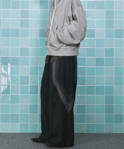 UNISEX》Wool Mixed Prime-Wide Track Pants/ウールミックスプライム