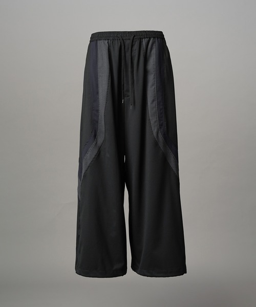 MAISON SPECIAL(メゾンスペシャル)の「《UNISEX》Wool Mixed Prime-Wide Track Pants/ウールミックスプライムワイドトラックパンツ【MAISON SPECIAL/メゾンスペシャル】(その他パンツ・メンズ・ネイビー/ブラック・0/1)」の6枚目の写真