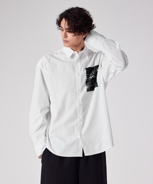 paul smith ポールスミス 切り替えノーカラーブラウス　シャツ paul smith ポールスミス 切り替えノーカラーブラウス シャツ