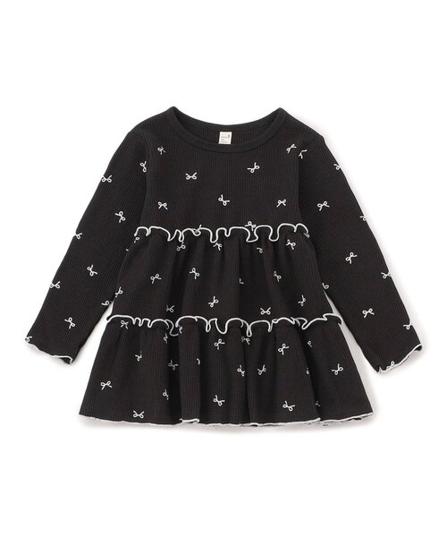 apres les cours（アプレレクール）の「【新色追加/WEB限定】ワッフルティアードTシャツ_ジュニア対応（Tシャツ/カットソー・キッズ・アイボリー/サックスブルー/レッド/ブラック/ピンク/ミント/ブルー・80/90/100/110/120/130/140）」の17枚目の写真