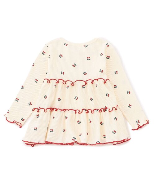 apres les cours（アプレレクール）の「【新色追加/WEB限定】ワッフルティアードTシャツ_ジュニア対応（Tシャツ/カットソー・キッズ・アイボリー/サックスブルー/レッド/ブラック/ピンク/ミント/ブルー・80/90/100/110/120/130/140）」の18枚目の写真