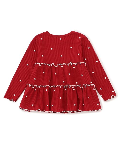 apres les cours（アプレレクール）の「【新色追加/WEB限定】ワッフルティアードTシャツ_ジュニア対応（Tシャツ/カットソー・キッズ・アイボリー/サックスブルー/レッド/ブラック/ピンク/ミント/ブルー・80/90/100/110/120/130/140）」の21枚目の写真