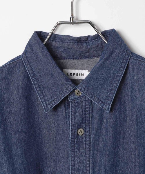 LEPSIM(レプシィム)の「デニムシャツ 579694(シャツ/ブラウス・レディース・ピンク/インディゴブルー/ブルー・FREE)」の17枚目の写真