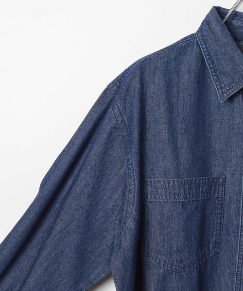 LEPSIM(レプシィム)の「デニムシャツ 579694(シャツ/ブラウス・レディース・ピンク/インディゴブルー/ブルー・FREE)」の10枚目の写真