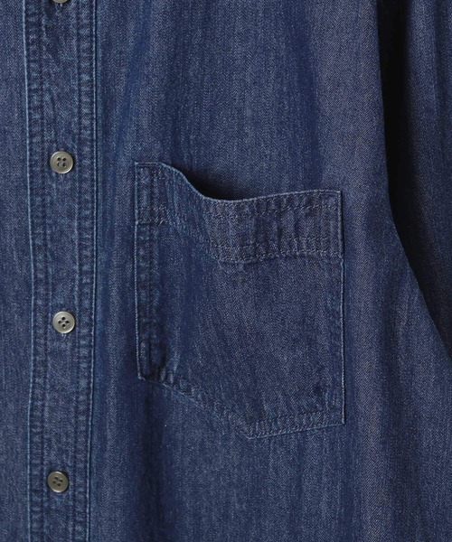 LEPSIM(レプシィム)の「デニムシャツ 579694(シャツ/ブラウス・レディース・ピンク/インディゴブルー/ブルー・FREE)」の6枚目の写真