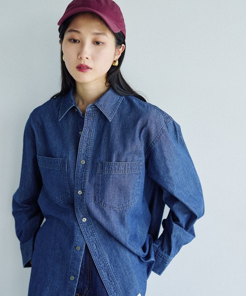 LEPSIM(レプシィム)の「デニムシャツ 579694(シャツ/ブラウス・レディース・ピンク/インディゴブルー/ブルー・FREE)」の20枚目の写真