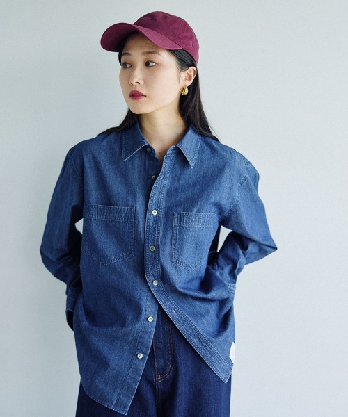 LEPSIM(レプシィム)の「デニムシャツ 579694(シャツ/ブラウス・レディース・ピンク/インディゴブルー/ブルー・FREE)」の21枚目の写真