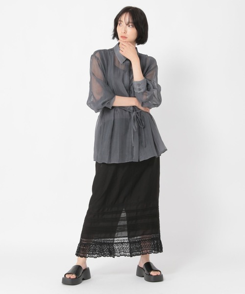 studio CLIP（スタディオクリップ）の「【daily CLIP】シンプルレーススカート（スカート・レディース・ホワイト/ブラック・FREE）」の15枚目の写真