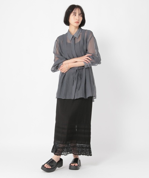 studio CLIP（スタディオクリップ）の「【daily CLIP】シンプルレーススカート（スカート・レディース・ホワイト/ブラック・FREE）」の17枚目の写真