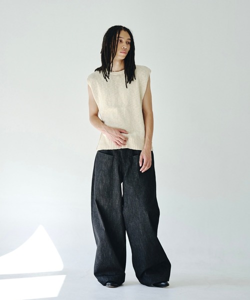 camphor woodダブルポケットリジッドバギーデニムパンツ DOUBLE POCKET RIGID SLUB BAGGY DENIM TROUSERS / ダブル