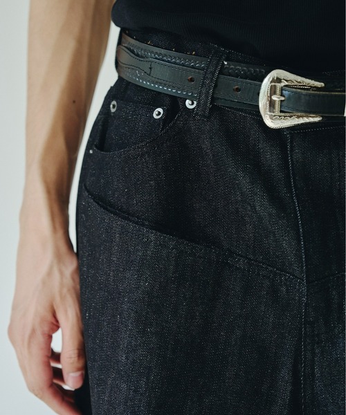 camphor woodダブルポケットリジッドバギーデニムパンツ DOUBLE POCKET RIGID SLUB BAGGY DENIM TROUSERS – CAMPHOR WOOD