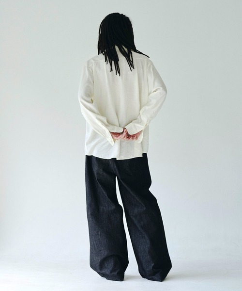 camphor woodダブルポケットリジッドバギーデニムパンツ DOUBLE POCKET RIGID SLUB BAGGY DENIM TROUSERS – CAMPHOR WOOD