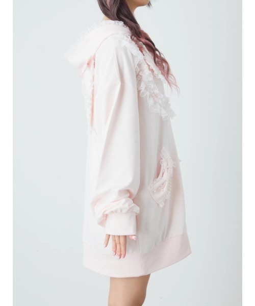 Ank Rouge（アンクルージュ）の「うさちゃんパーカー（Tシャツ/カットソー・レディース・ブラック/ピンク/ホワイト・M）」の6枚目の写真