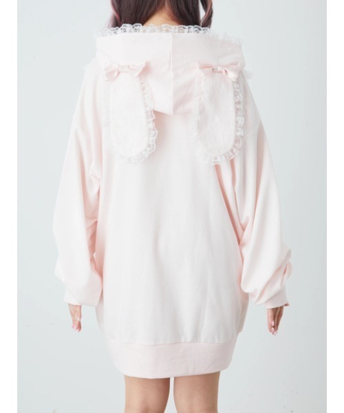 Ank Rouge（アンクルージュ）の「うさちゃんパーカー（Tシャツ/カットソー・レディース・ブラック/ピンク/ホワイト・M）」の7枚目の写真