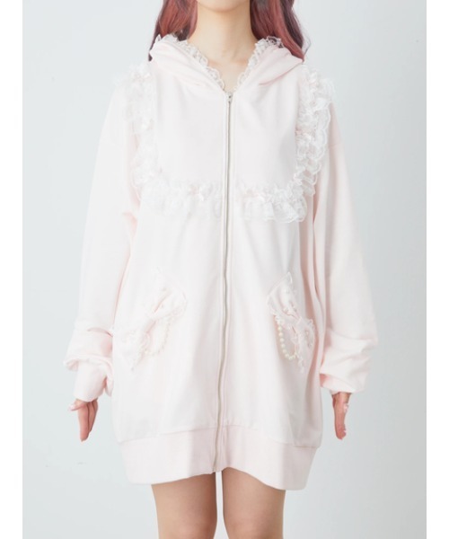 Ank Rouge（アンクルージュ）の「うさちゃんパーカー（Tシャツ/カットソー・レディース・ブラック/ピンク/ホワイト・M）」の11枚目の写真