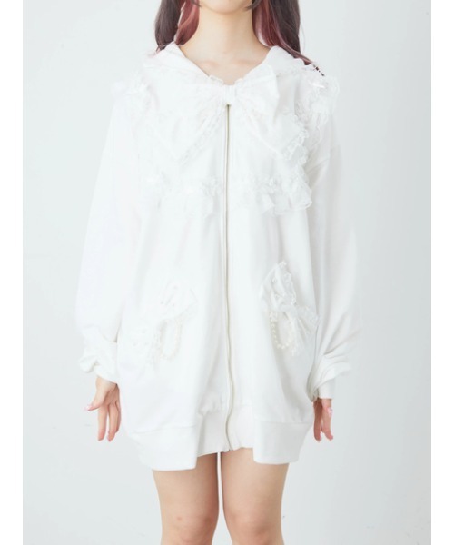 Ank Rouge（アンクルージュ）の「うさちゃんパーカー（Tシャツ/カットソー・レディース・ブラック/ピンク/ホワイト・M）」の12枚目の写真