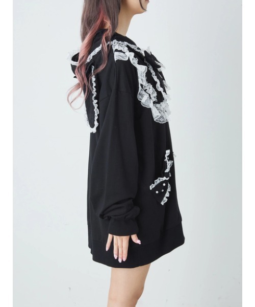 Ank Rouge（アンクルージュ）の「うさちゃんパーカー（Tシャツ/カットソー・レディース・ブラック/ピンク/ホワイト・M）」の16枚目の写真