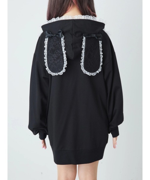 Ank Rouge（アンクルージュ）の「うさちゃんパーカー（Tシャツ/カットソー・レディース・ブラック/ピンク/ホワイト・M）」の17枚目の写真