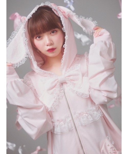 Ank Rouge（アンクルージュ）の「うさちゃんパーカー（Tシャツ/カットソー・レディース・ブラック/ピンク/ホワイト・M）」の20枚目の写真