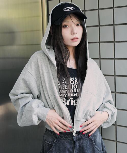 セール】WEGO/【25年秋冬新作】ショートZIPパーカー（パーカー