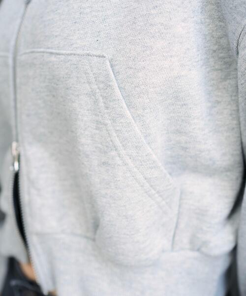 WEGO（ウィゴー）の「WEGO/ショートZIPパーカー（パーカー・レディース・スミクロ/アッシュグレー/杢グレー/ブラック・FREE）」の8枚目の写真