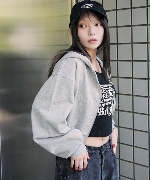 セール】WEGO/【25年秋冬新作】ショートZIPパーカー（パーカー