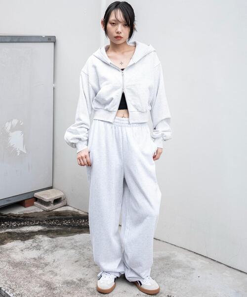 WEGO（ウィゴー）の「WEGO/ショートZIPパーカー（パーカー・レディース・スミクロ/アッシュグレー/杢グレー/ブラック・FREE）」の20枚目の写真