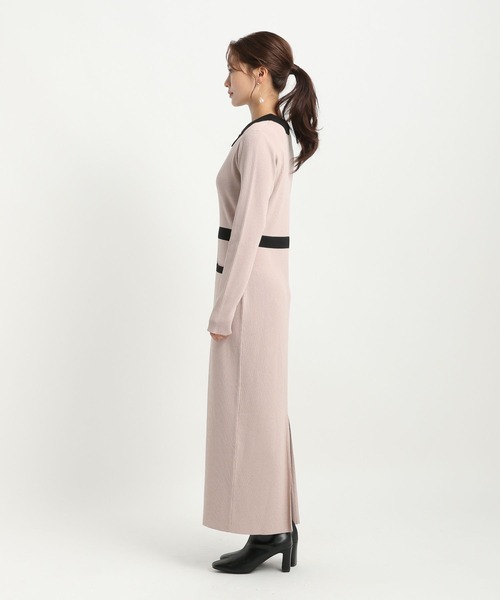 Andemiu(アンデミュウ)の「ニットポロワンピース593583(ワンピース・レディース・アイボリー/グレイッシュベージュ/ネイビー・FREE)」の17枚目の写真