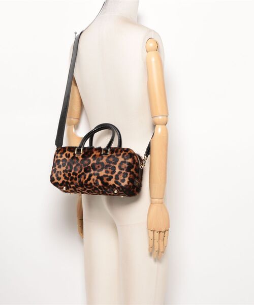 セール】【CHRISTIAN VILLA】レオパード柄ヘアカーフハンドバッグ