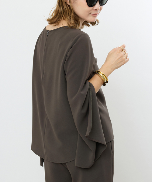 Deuxieme Classe Sofiaジップスリーブブラウス ベージュ Deuxieme Classe（ドゥーズィエムクラス）の「Sofia ジップスリーブ