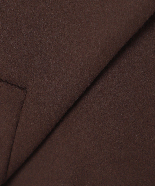 SLOBE IENA（スローブイエナ）の「《ストール付き》SUPER140 ダブルフェイスノーカラーコート・ストール（ノーカラーコート・レディース・ブラック/ブラウン/ピンク系その他・FREE）」の9枚目の写真