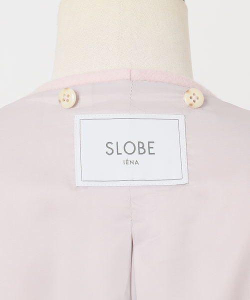 SLOBE IENA（スローブイエナ）の「《ストール付き》SUPER140 ダブルフェイスノーカラーコート・ストール（ノーカラーコート・レディース・ブラック/ブラウン/ピンク系その他・FREE）」の18枚目の写真