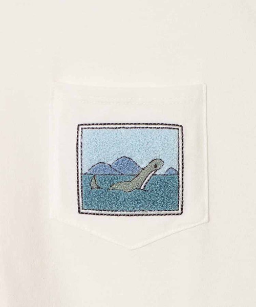 Bleu Bleuet(ブルーブルーエ)の「ネッシーポケット付きTシャツ(Tシャツ/カットソー・レディース・ホワイト/チャコールグレー・FREE)」の16枚目の写真